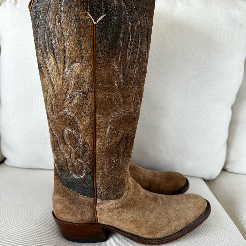Rios Brown Leather Cowboy Boots